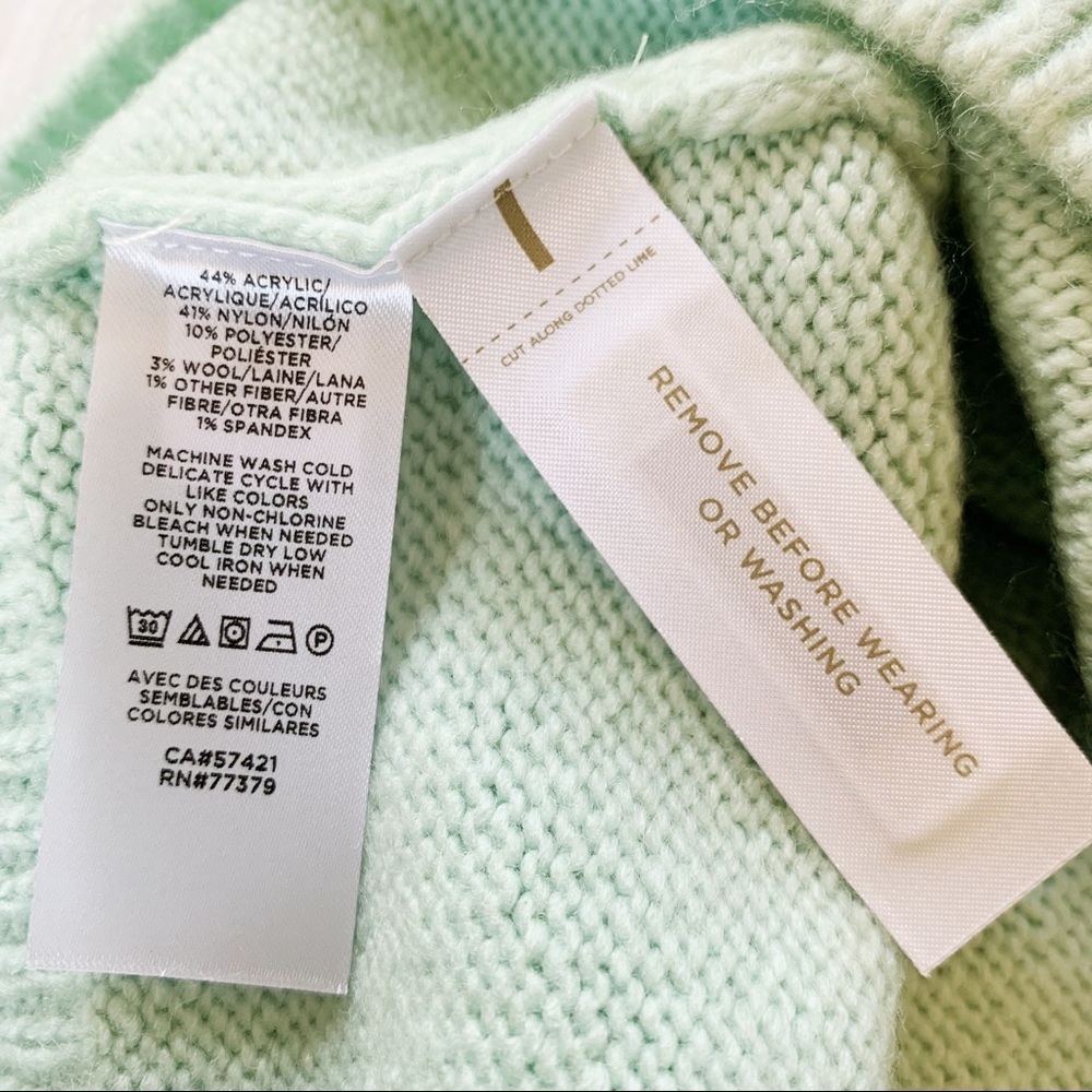 NWOT Ann Taylor Fair Isle Mock Neck Sweater - Picture 5 of 6